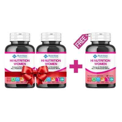 Hi Nutrition Women Multivitamin Bundle – Buy 2 Get 1 Free | Energy, Immunity & Wellness