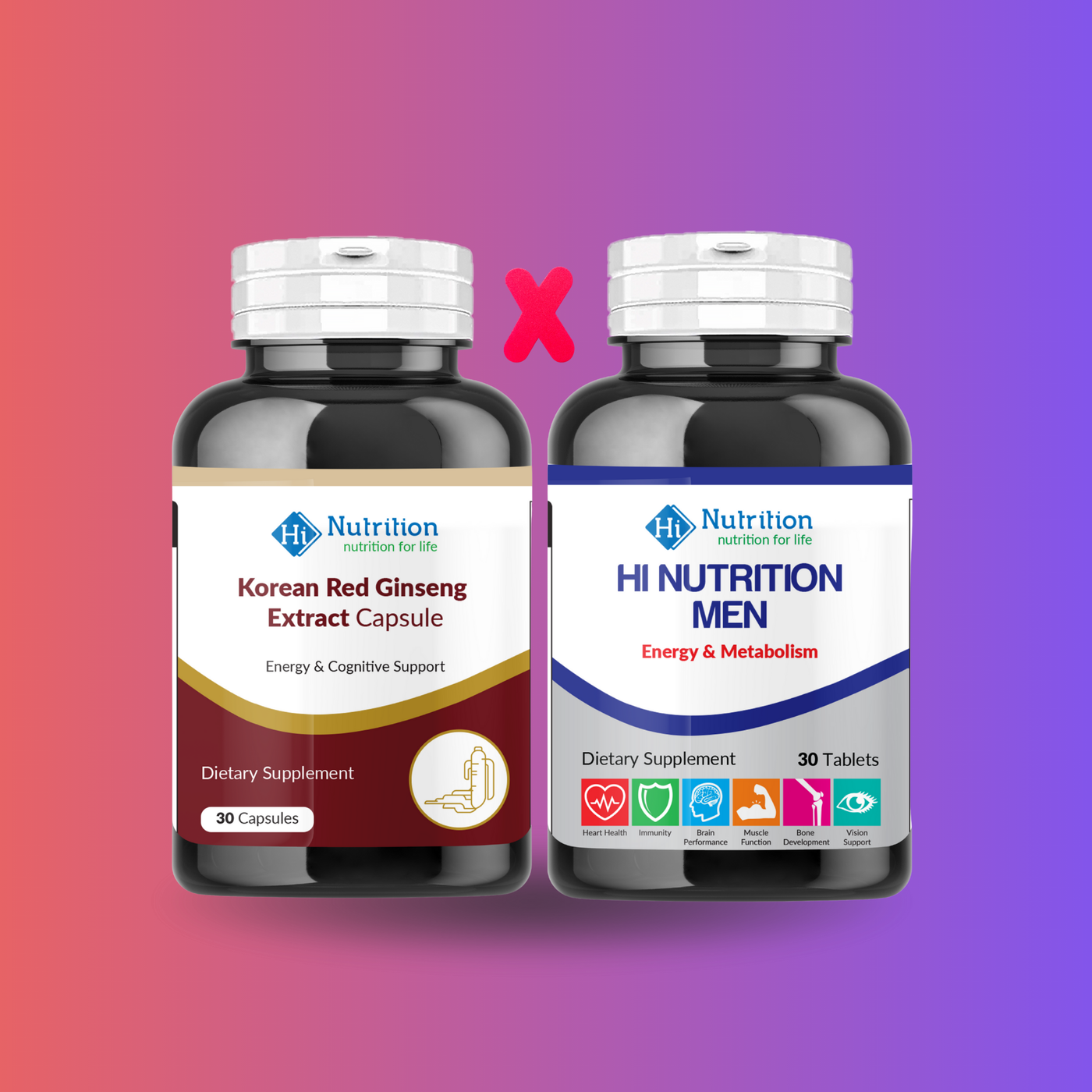 Alpha Men Bundle – Korean Red Ginseng & Multivitamin Tablets for Energy, Focus & Strength | UAE